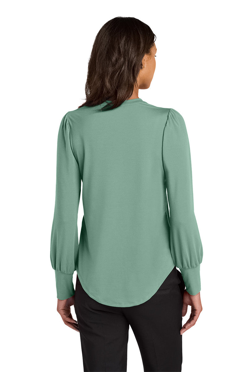 Mercer+Mettle MM1019 Stretch Jersey Long Sleeve Blouson Top Ladies – rear view