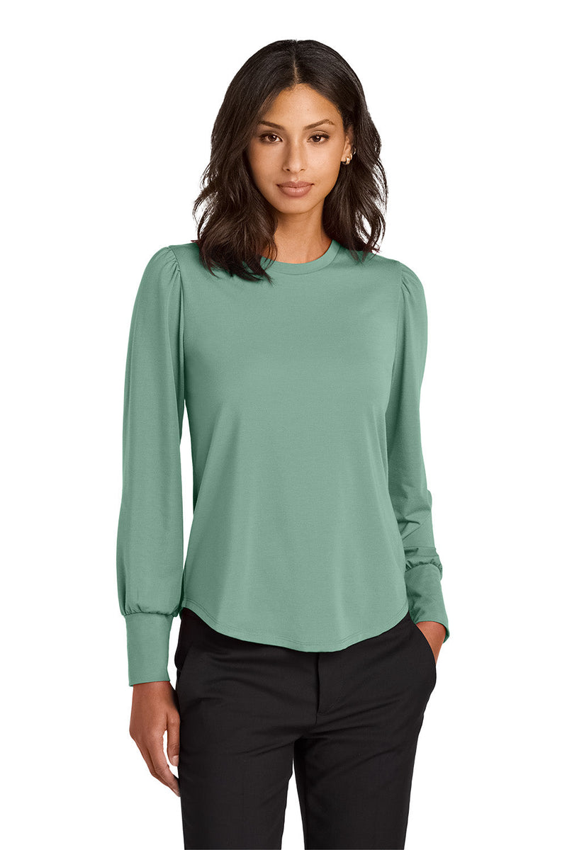 Mercer+Mettle MM1019 Stretch Jersey Long Sleeve Blouson Top Ladies (3XL - 4XL)