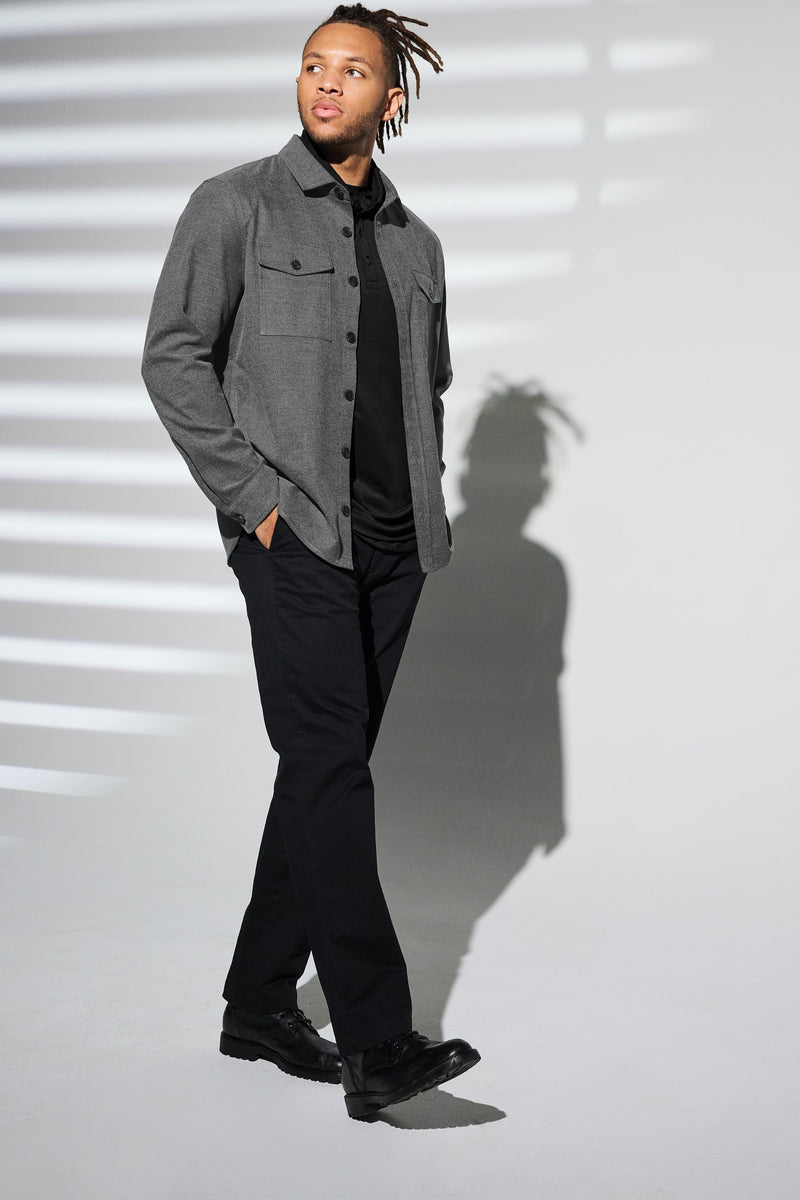 Mercer+Mettle MM2020 Long Sleeve Twill Overshirt – product photo