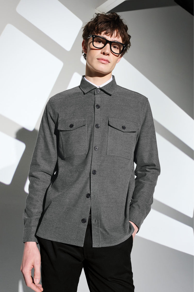Mercer+Mettle MM2020 Long Sleeve Twill Overshirt – product photo