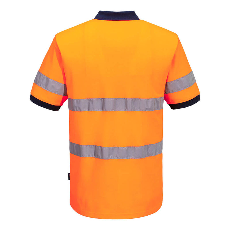Hi-Vis Class D/N Contrast Polo shirt S/S