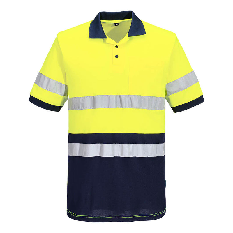 Hi-Vis Class D/N Contrast Polo shirt S/S