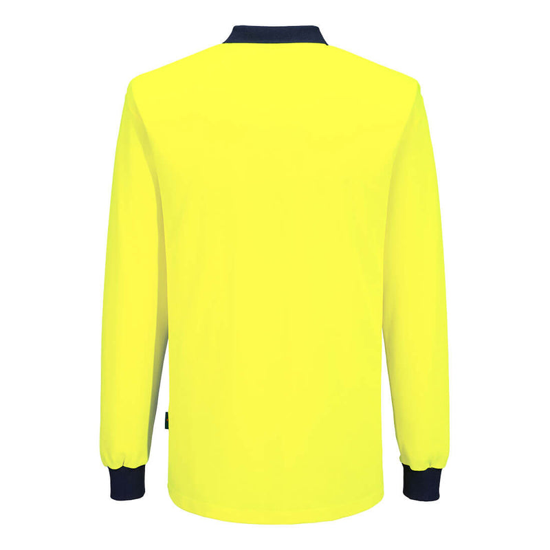 Hi-Vis Cotton Comfort Contrast Class D Polo Shirt L/S