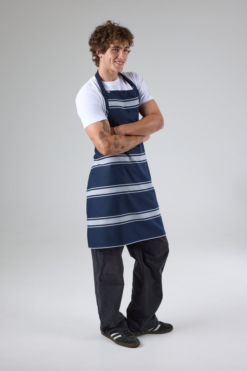 Chef Works BSBA Butcher Stripe Bib Apron – product photo