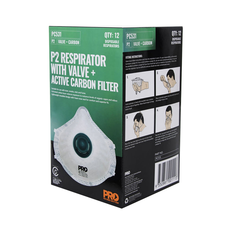 Dust Masks P2+Valve+Carbon