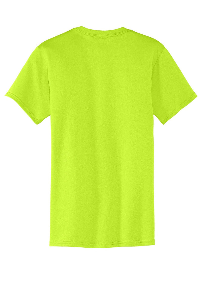 Port & Company PC55P Core Blend Pocket Tee – Hi Vis – product photo