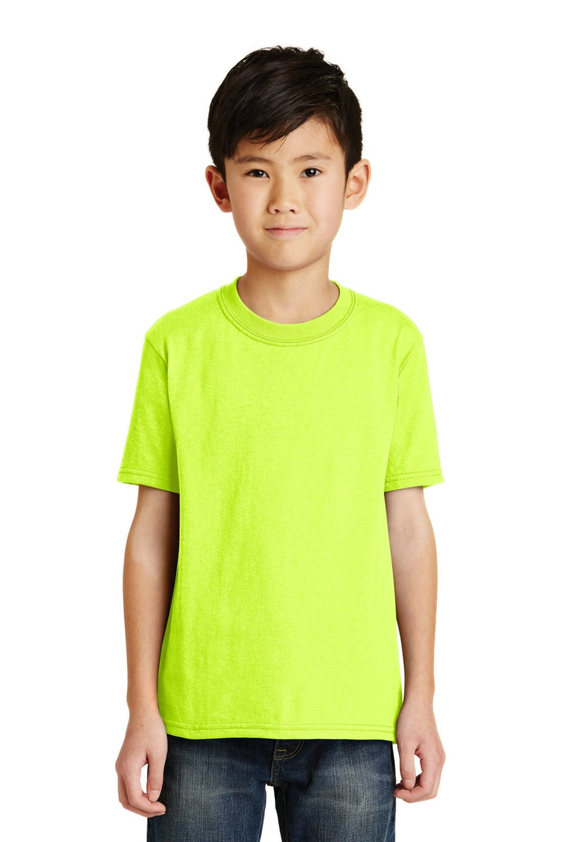Port & Company PC55Y Core Blend Tee Kids – Hi Vis