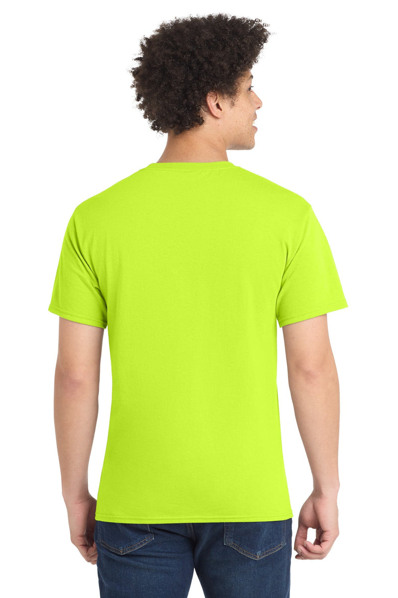 Port & Company PC55 Core Blend Tee – Hi Vis – rear view