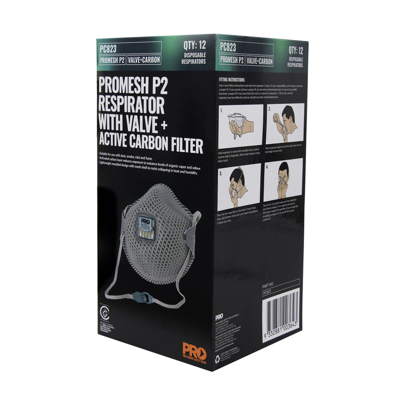 Dust Masks Promesh P2+Valve+Carbon
