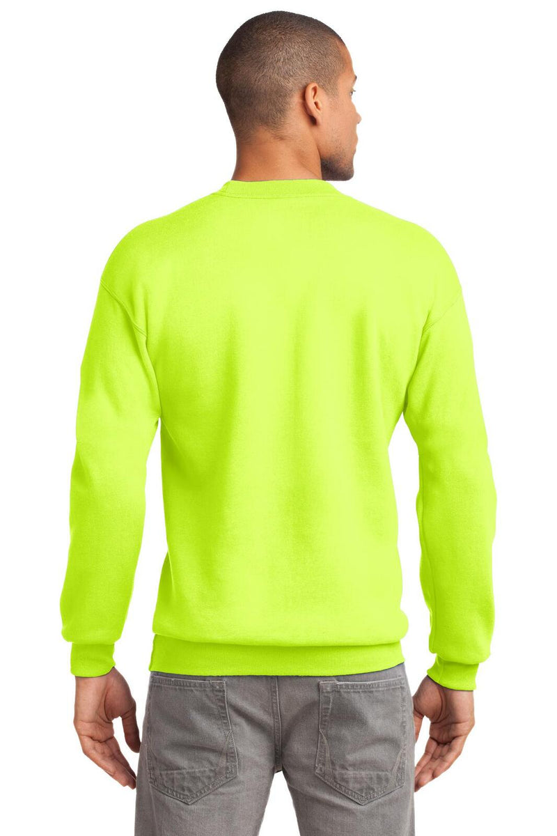 Port & Company PC90 Essential Fleece Crewneck Sweatshirt – Hi Vis (3XL - 4XL) – product photo
