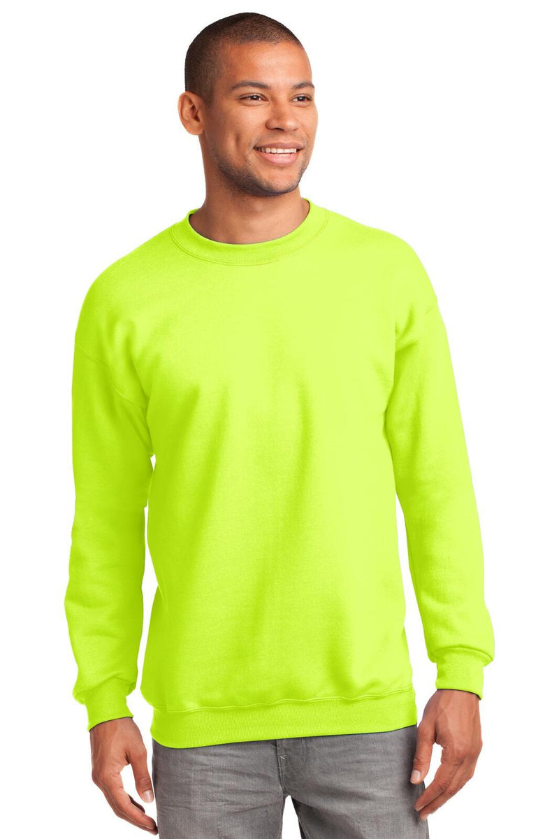 Port & Company PC90 Essential Fleece Crewneck Sweatshirt – Hi Vis (3XL - 4XL)