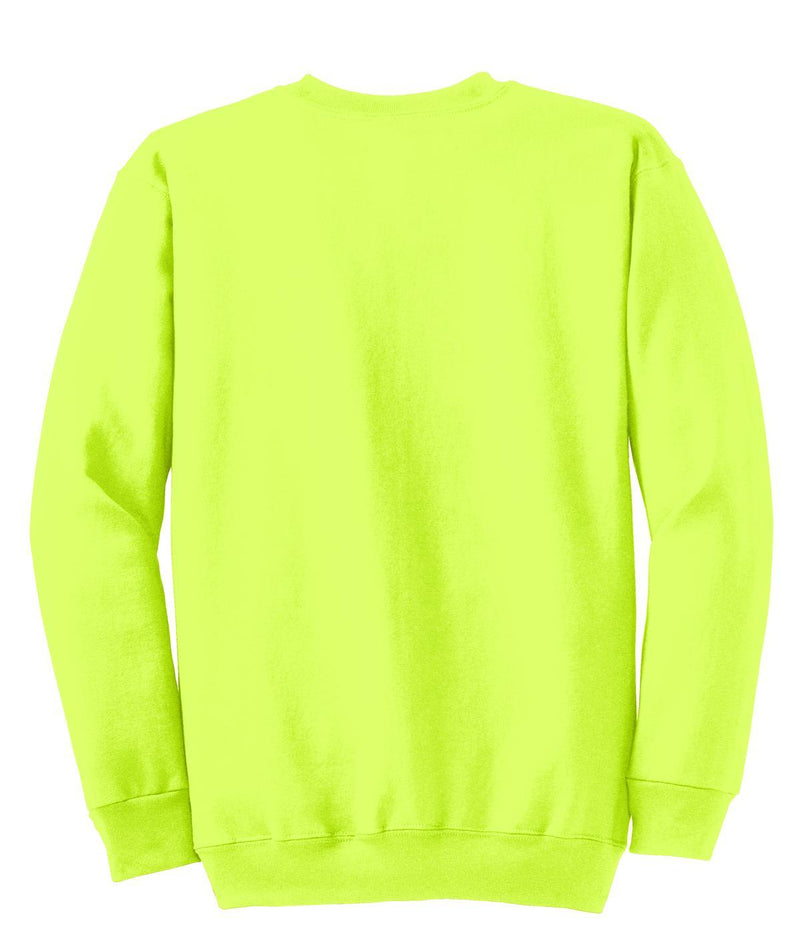 Port & Company PC90 Essential Fleece Crewneck Sweatshirt – Hi Vis (3XL - 4XL) – product photo