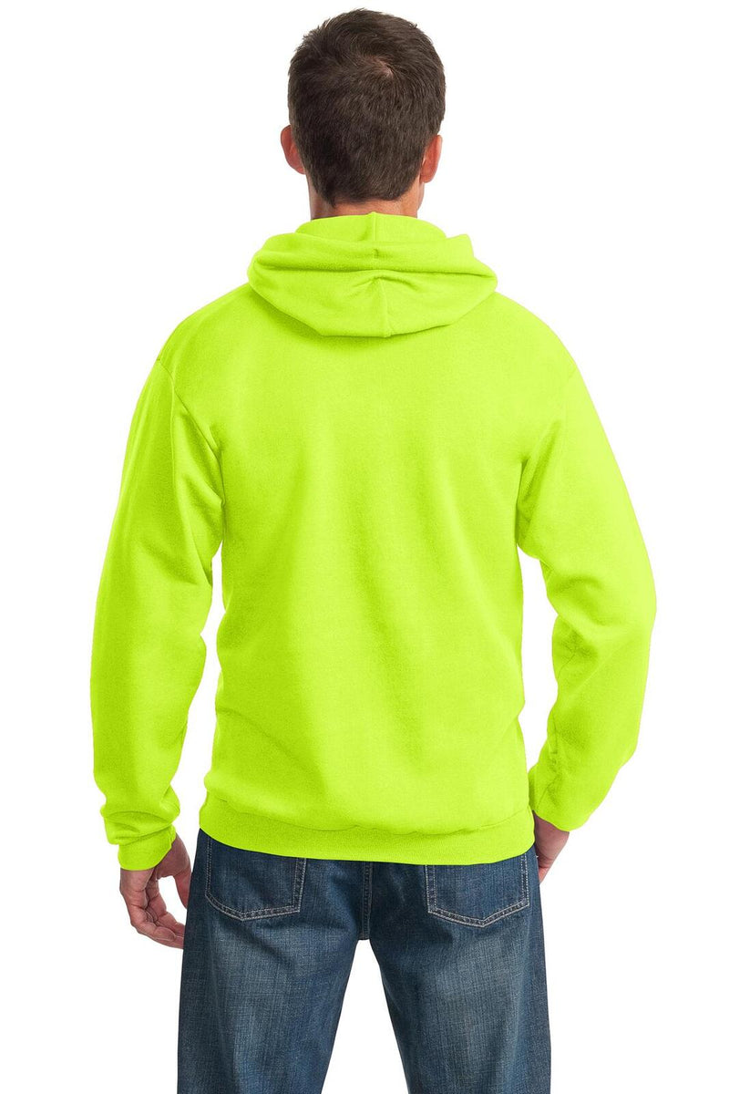 Port & Company PC90H Essential Fleece Pullover Hooded Sweatshirt – Hi Vis (3XL - 4XL) – product photo
