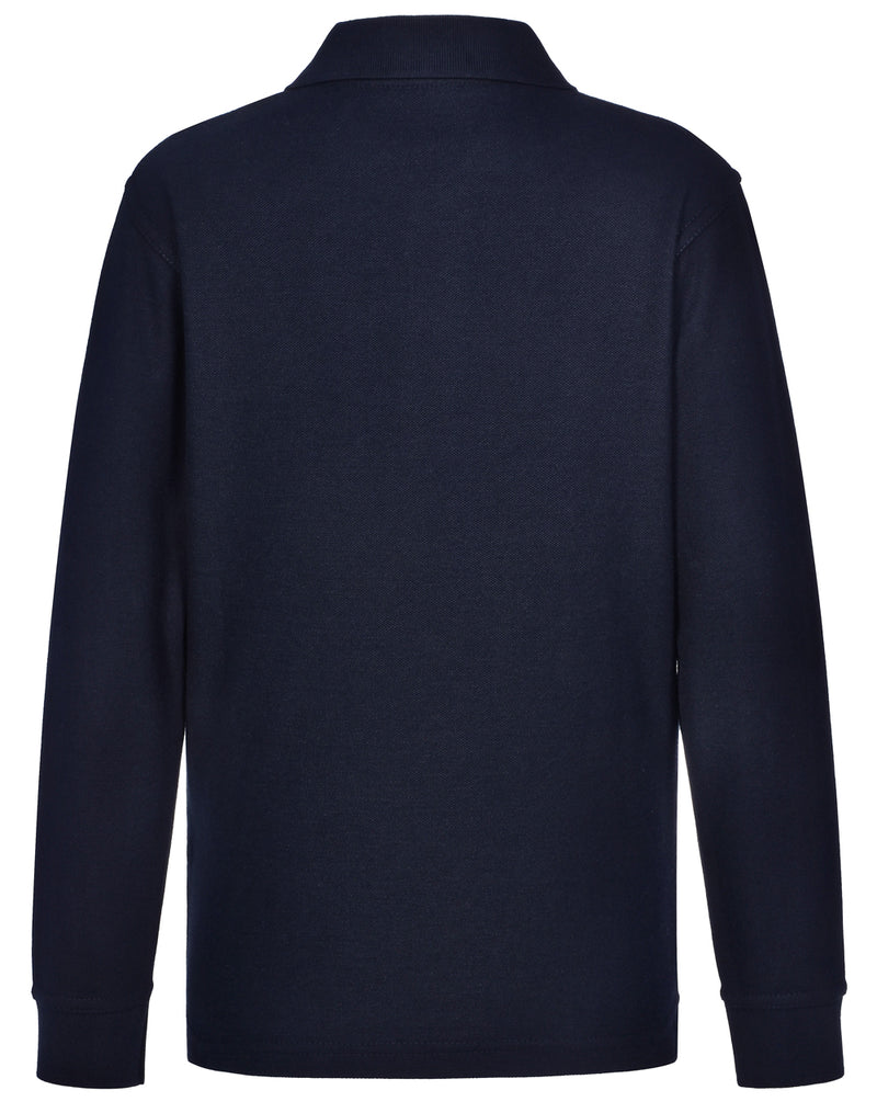 Traditional Poly/Cotton Pique Knit Long Sleeve Polo Kids