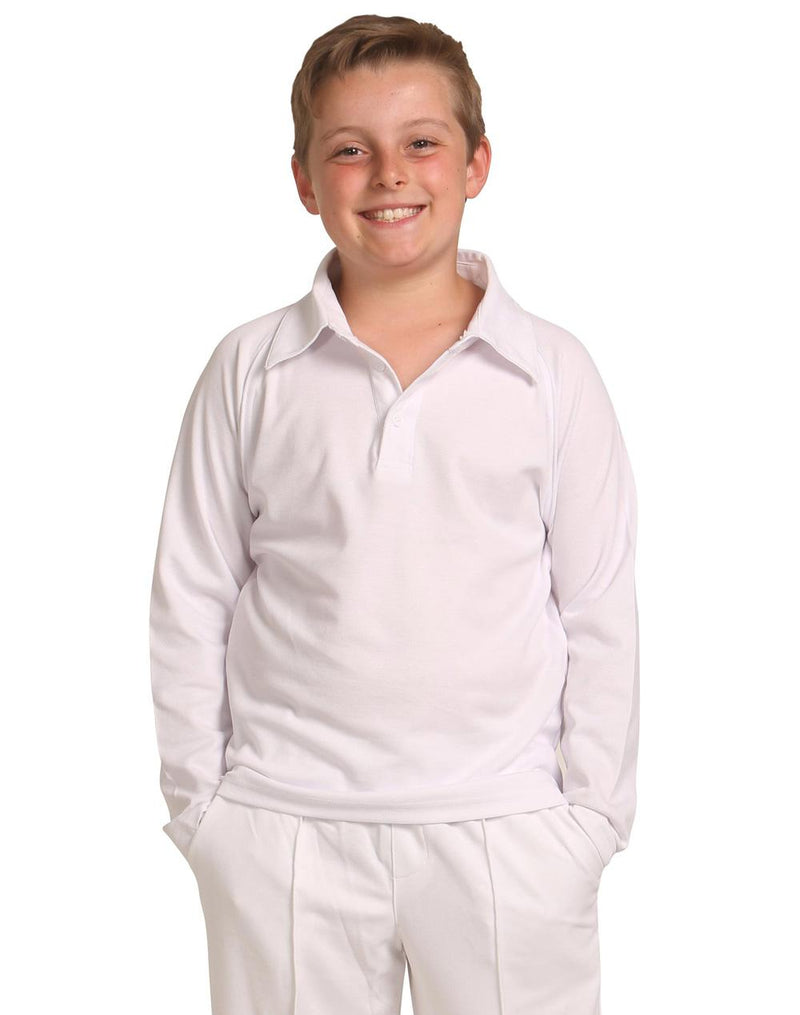 Winning Spirit PS29KL Cricket Polo Long Sleeve Kids