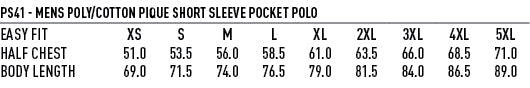 Poly/Cotton Pique Pocket Short Sleeve Polo