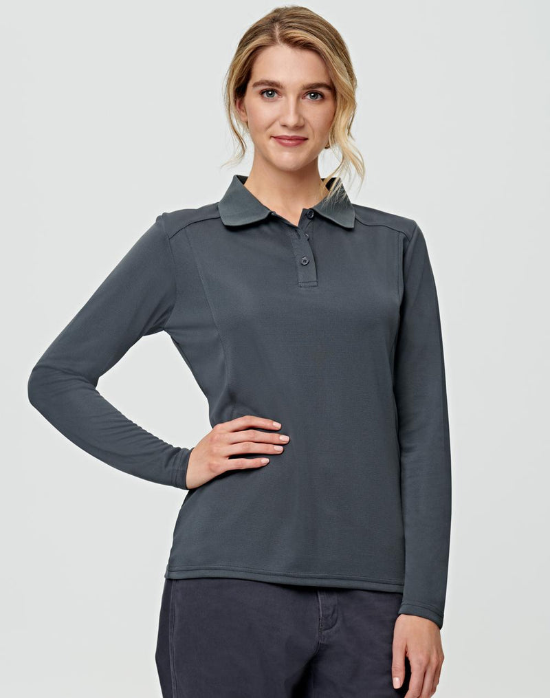 Winning Spirit PS90 Lucky Bamboo Long Sleeve Polo Ladies