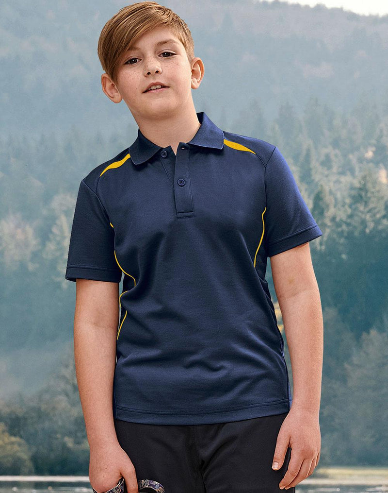 Winning Spirit PS93K Sustainable Poly/Cotton Contrast SS Polo Kids