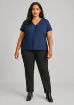 Biz Corporates RGP304L Scuba Ponte Mid-rise Pull-on Pant Ladies