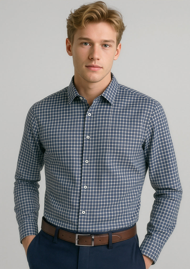 Storm Blue/White Check