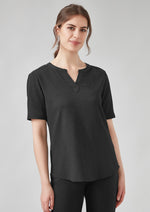 Biz Corporates RU568LS Ruché Short Sleeve Shirt Ladies