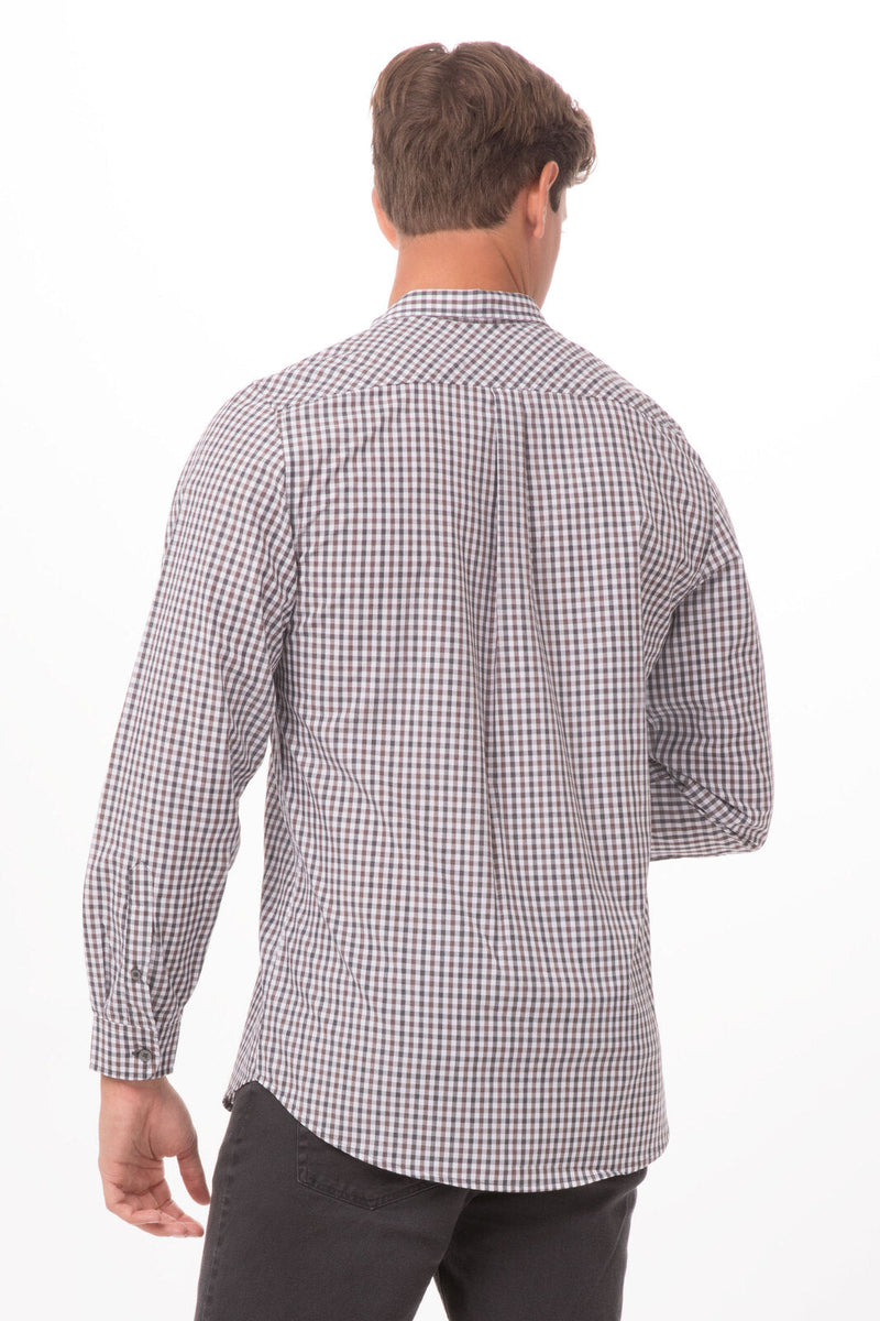 Chef Works SHC05 Modern Gingham Long Sleeve Dress Shirt Mens – product photo