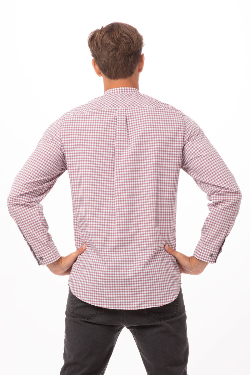 Chef Works SHC05 Modern Gingham Long Sleeve Dress Shirt Mens – product photo