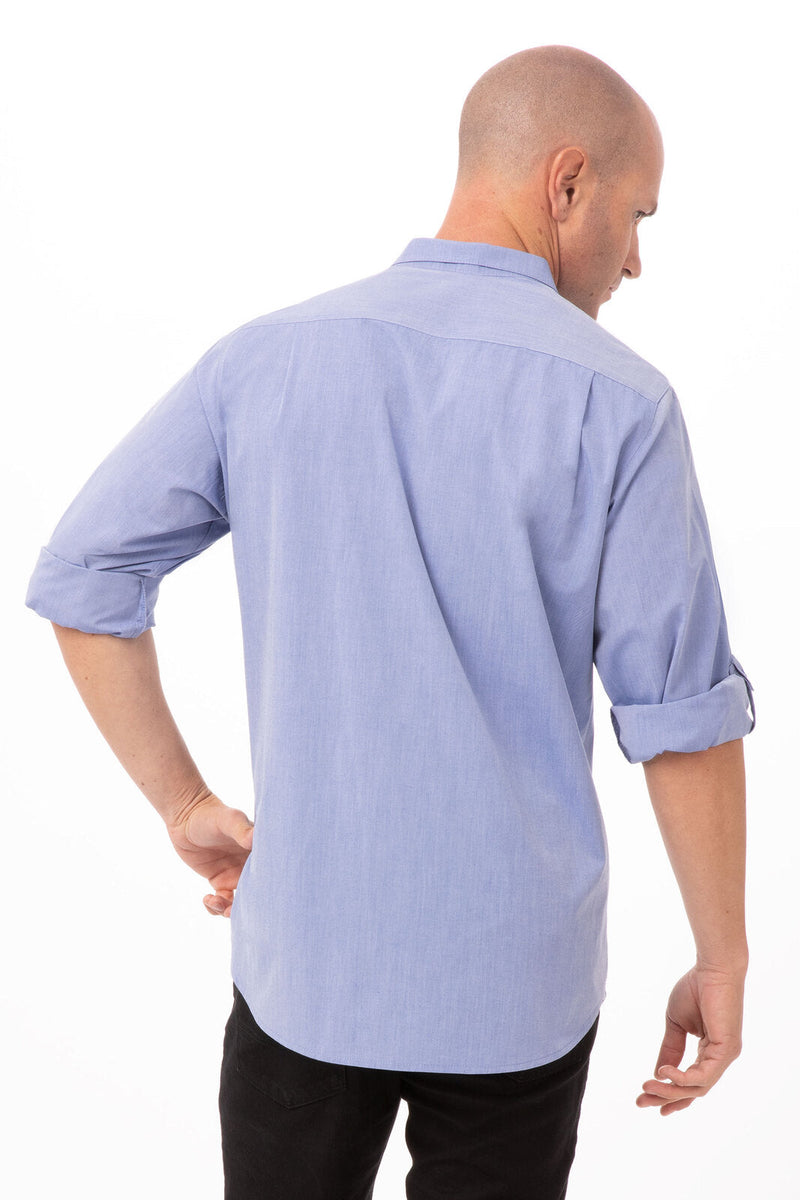 Chef Works SHC06 Modern Chambray Dress Shirt Mens – product photo