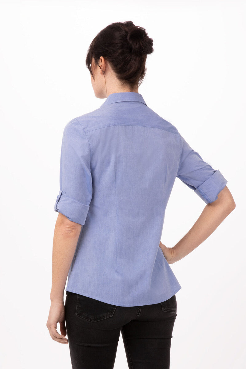 Chef Works SHC06W Modern Chambray Dress Shirt Ladies – product photo