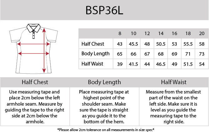 BSP36L Poly-Cotton Polo With Custom Piping - Ladies