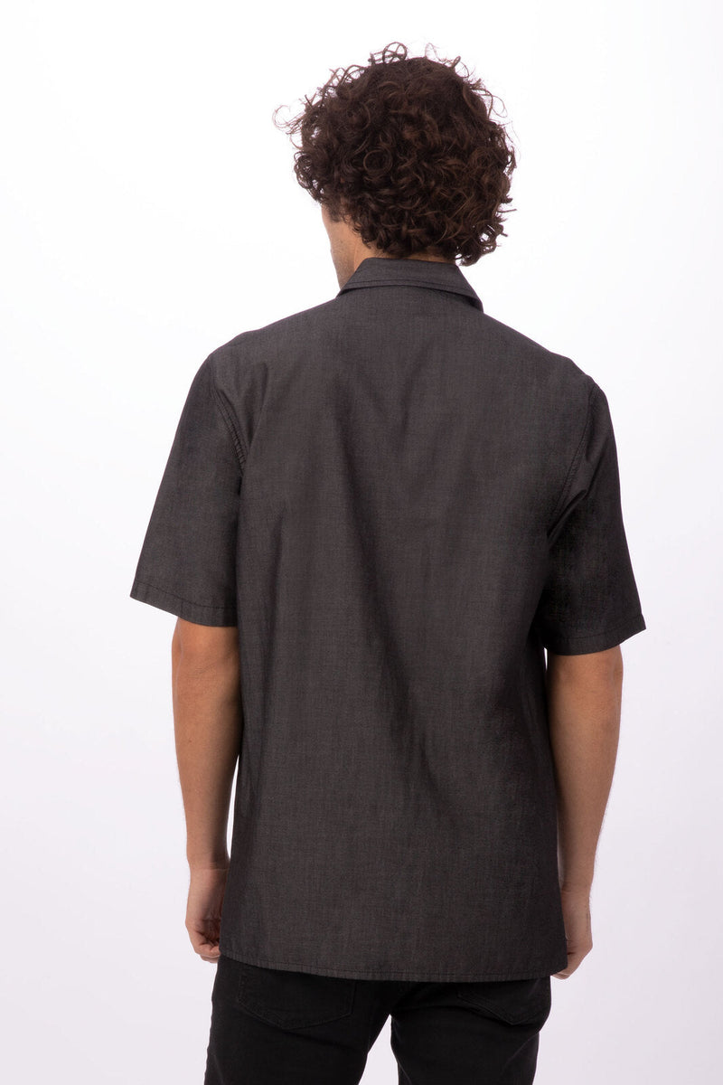 Chef Works SKS002 Detroit Short Sleeve Denim Shirt Mens – product photo