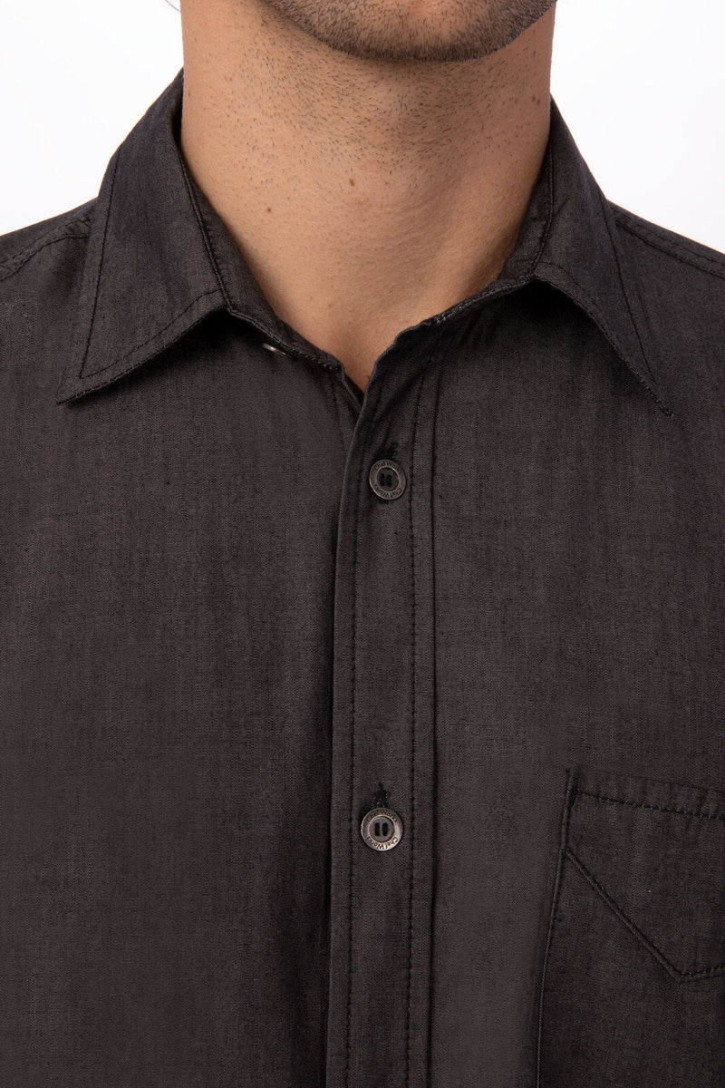 Chef Works SKS002 Detroit Short Sleeve Denim Shirt Mens – product photo