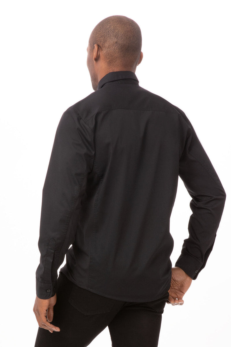 Chef Works SLMFZ006 Shelby Zip Front Shirt Mens – product photo