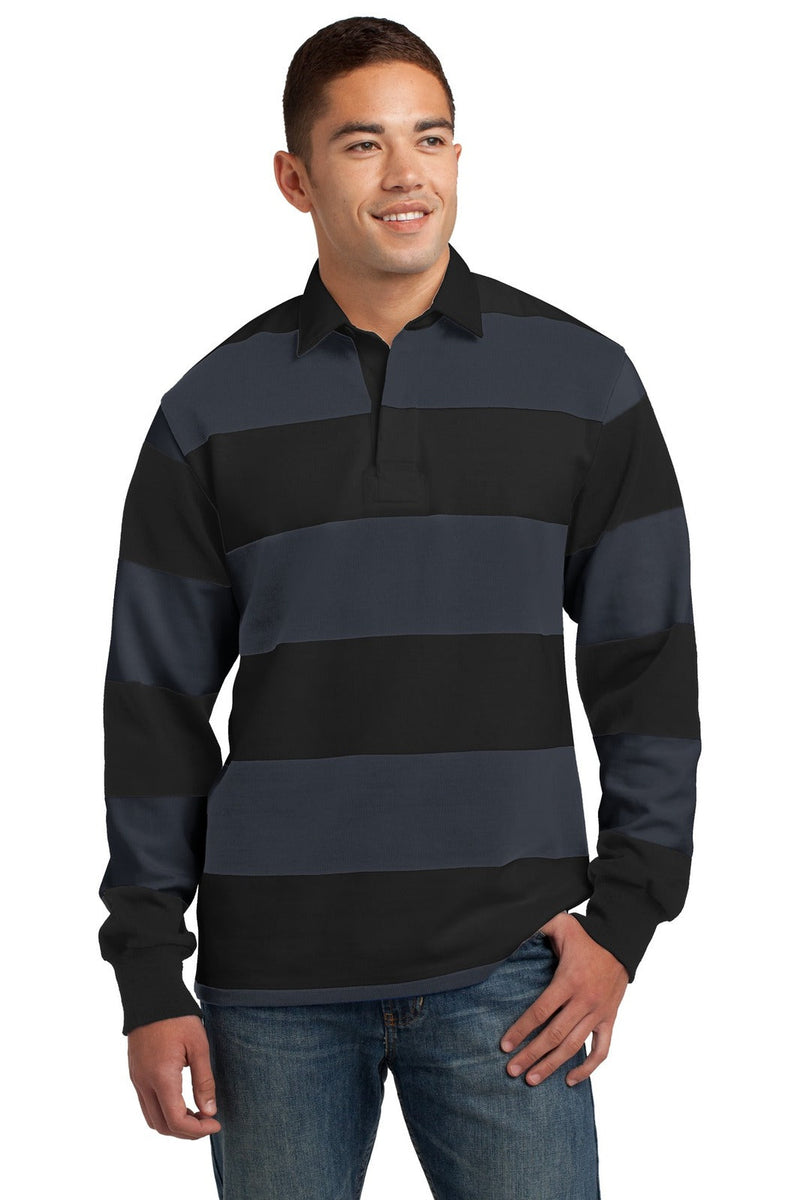 Sport-Tek ST301 Classic Long Sleeve Rugby Polo (3XL - 4XL)