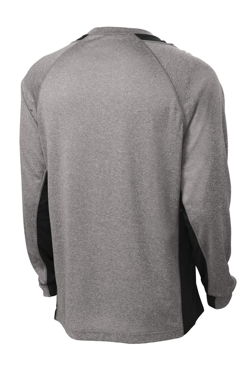 Sport-Tek ST361LS Long Sleeve Heather Colorblock Contender Tee – product photo