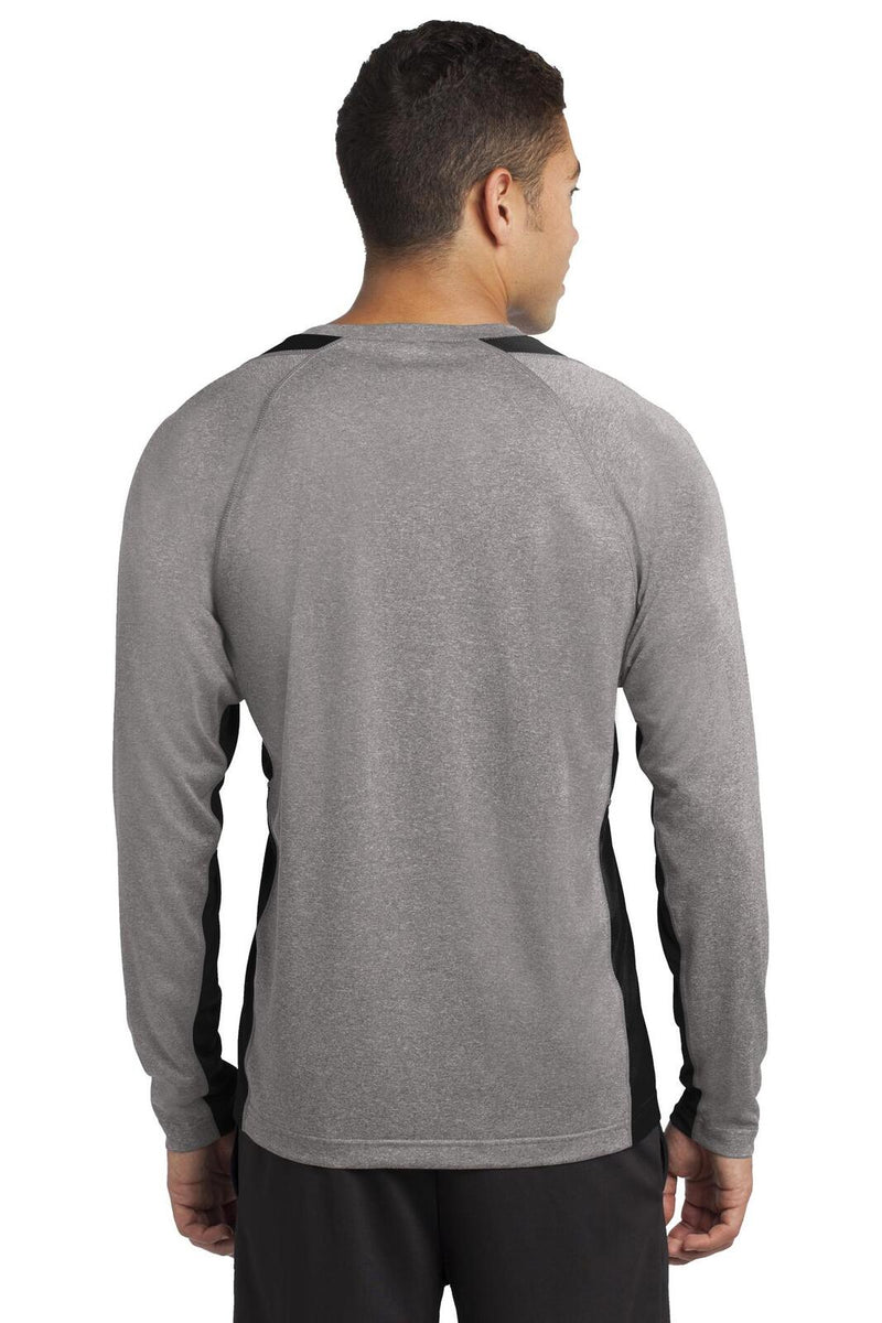Sport-Tek ST361LS Long Sleeve Heather Colorblock Contender Tee – product photo