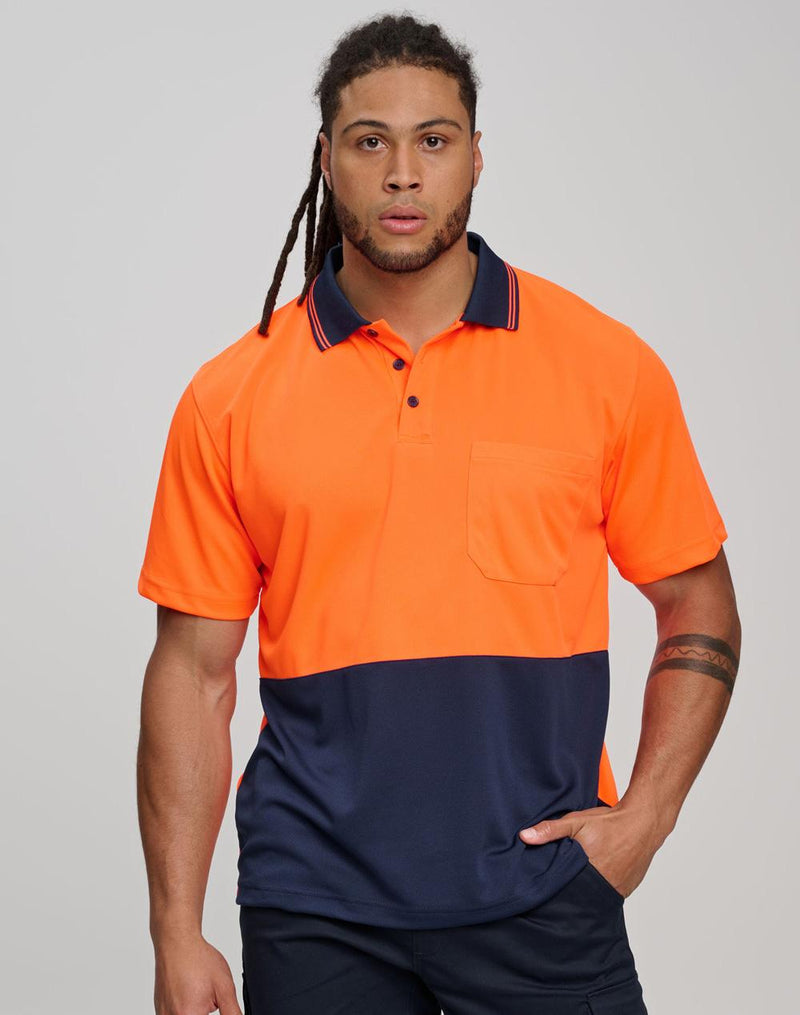Winning Spirit SW01CD High Visibility CoolDry Short Sleeve Polo Mens (4XL - 7XL)