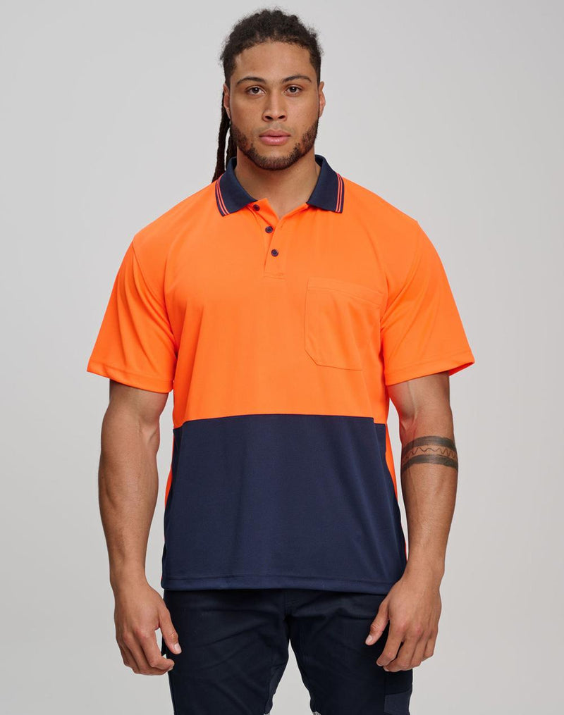 Winning Spirit SW01TD High Visibility Short Sleeve Polo Mens