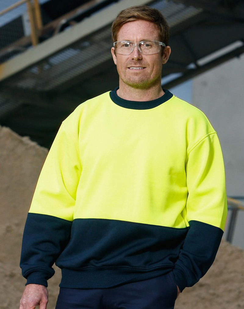 Winning Spirit SW09 Hi Vis 2 Tone Crew Neck Mens