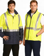 Winning Spirit SW20A High Vis Reversible Vest and Jacket Mens