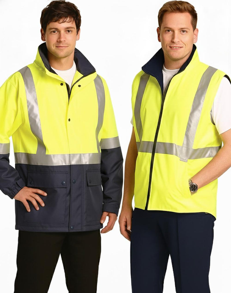 Winning Spirit SW20A High Vis Reversible Vest and Jacket Mens