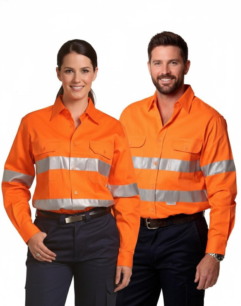 Winning Spirit SW52 Cotton Drill Safety Shirt Unisex