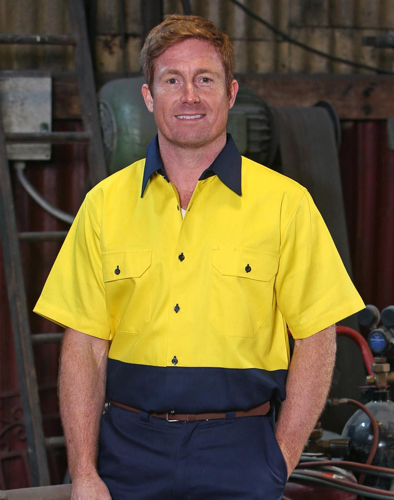 Winning Spirit SW53 Cotton Drill Safety Shirt Mens