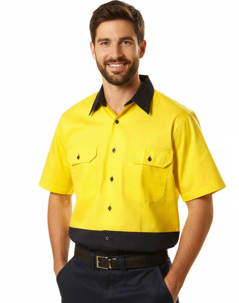 Winning Spirit SW57 Short Sleeve Safety Shirt Mens