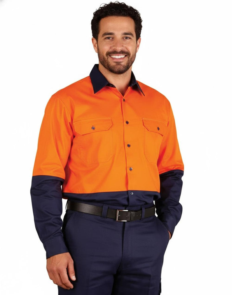 Winning Spirit SW58 Long Sleeve Safety Shirt Mens