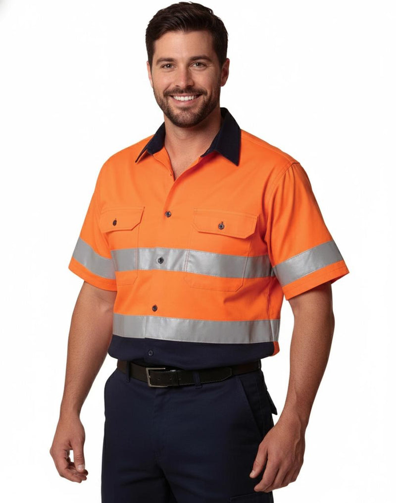 Winning Spirit SW59 Short Sleeve Safety Shirt Mens