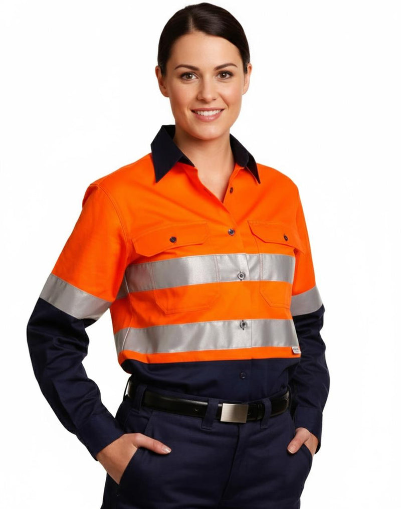 Winning Spirit SW65 Long Sleeve Safety Shirt Ladies