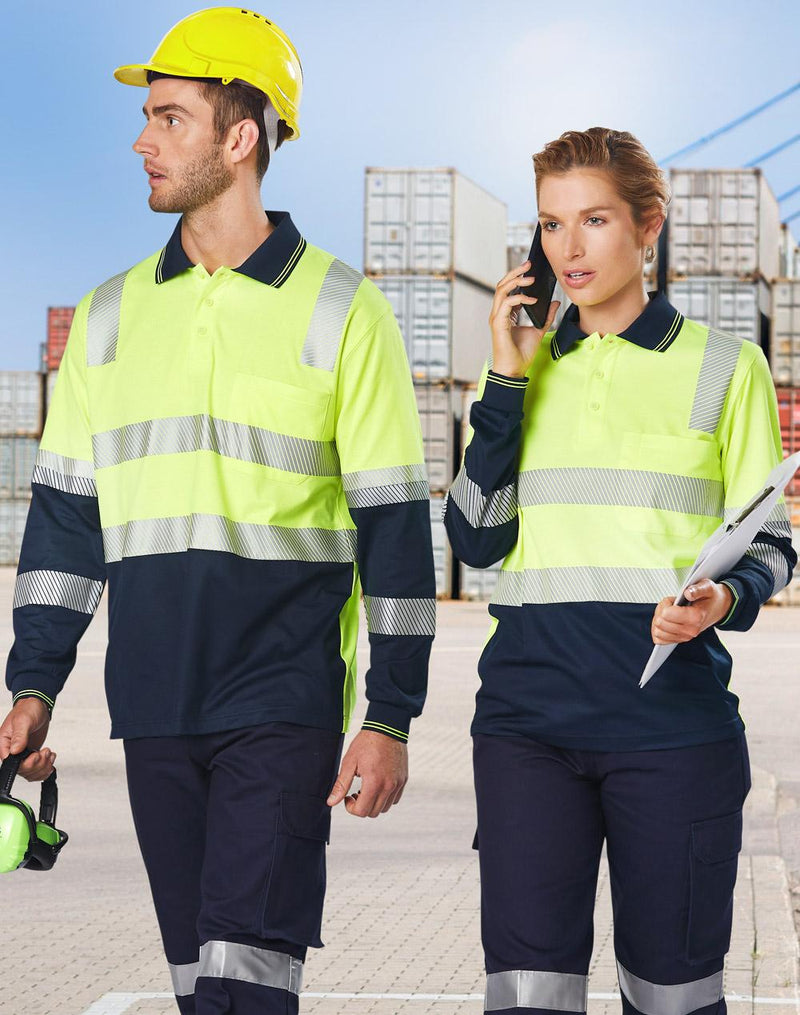 Winning Spirit SW74 TrueDry® Biomotion Segmented LS Safety Polo Unisex