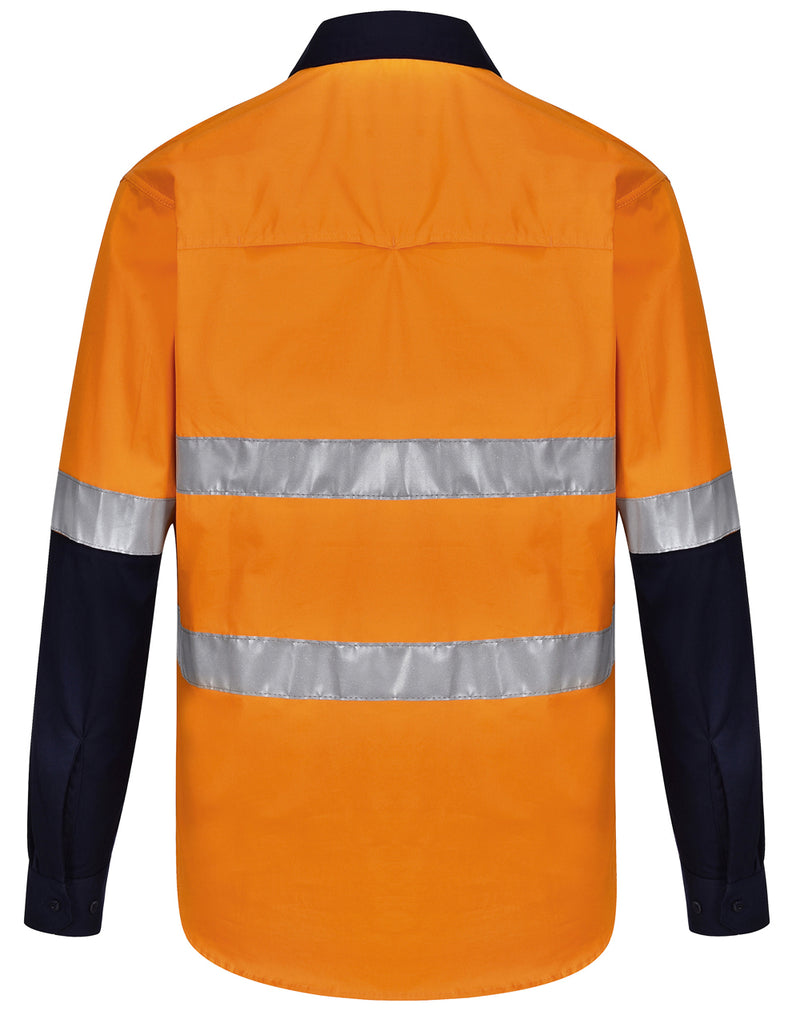 Winning Spirit WS-SW82 HI VIS COOL-BREEZE SAFETY LS SHIRT REAR