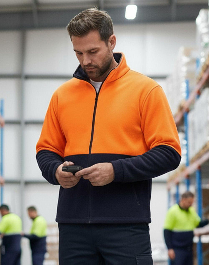 Winning Spirit SW84 Hi Vis Polar Fleece Zip Jacket Unisex